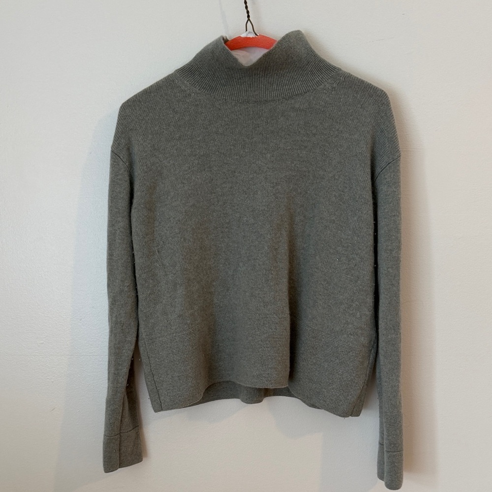 Everlane Grey Mock Turtleneck Sweater